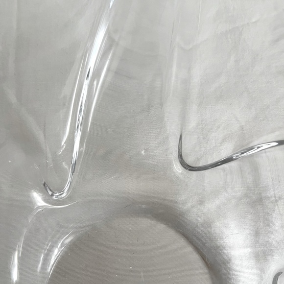 Daum France Vintage Signed Clear Crystal Glass Dish 12”x 10”x3” - Picture 10 of 14